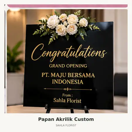 Papan Bunga Akrilik Sambas